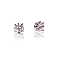 Orecchini fantasia in oro bianco 18 kt con diamanti naturali G VS – Donna  - IP.OK18B/11D-2